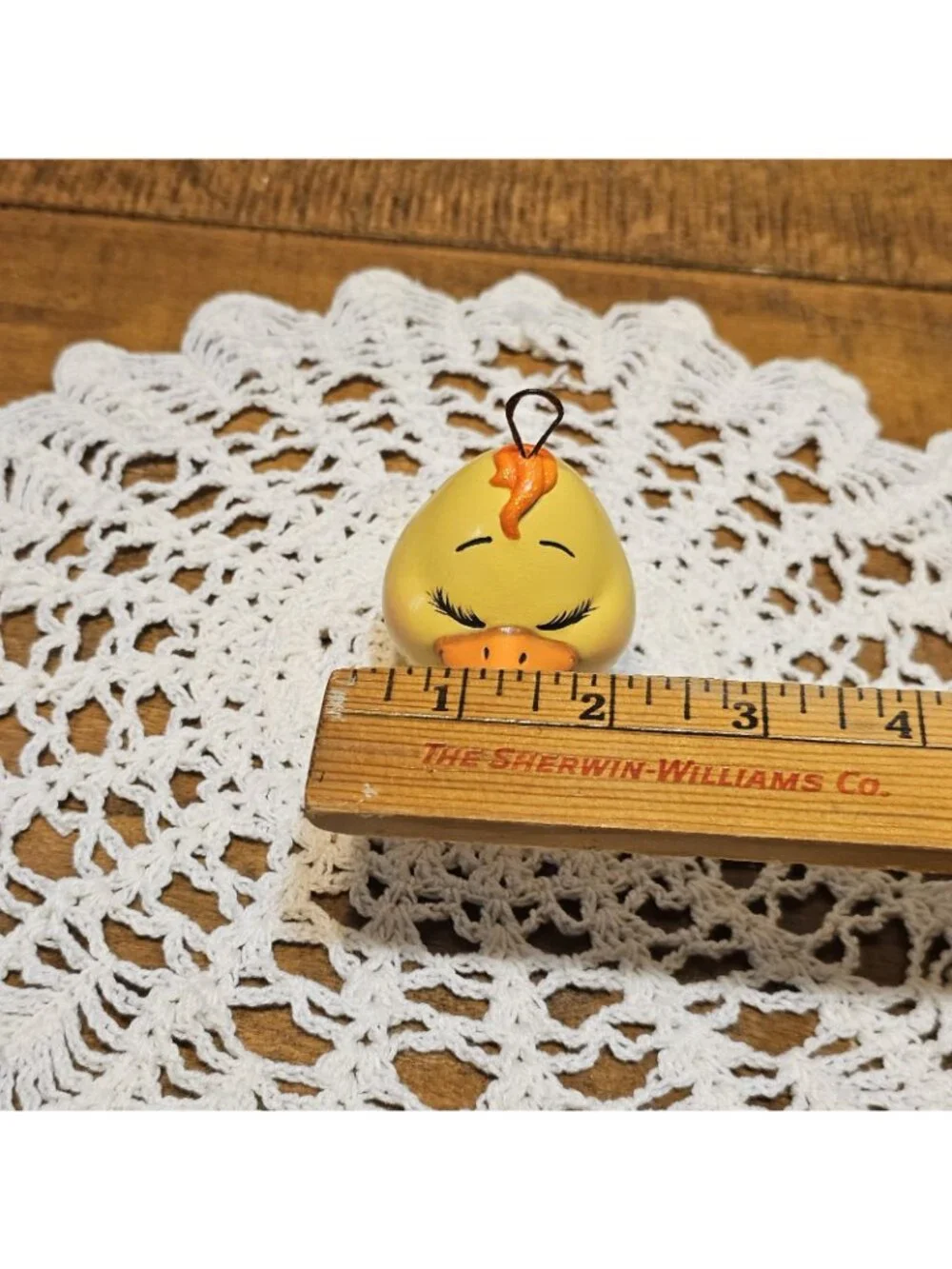 Unique HTF Ceramic Anthropomorphic Yellow Duck Head Ornament Vintage